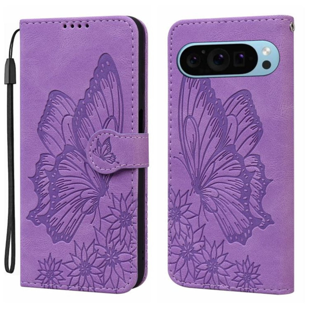 Pu Leather Flip Wallet Case For Google Pixel 9/10 Purple 9122141664260