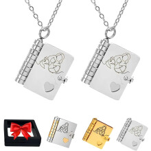 To My Granddaughter Book Necklace - The Most Beautiful Chapter Book Necklace,Personalized Granddaughters Necklace,With 6 Pages Engraved Information