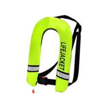 Adult inflatable kayak PFD vest yellow