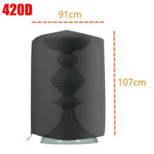 Copertura per vaschetta per uccelli in tessuto Oxford 210D/420D, copertura antipolvere per statua da esterno, 91*107 cm