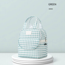 Sac isotherme pour biberons, sac à dos à carreaux pour le déjeuner et les pique-niques, grande capacité, bleu – Compatible avec les tailles