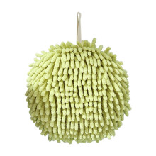 Serviette de toilette en boule duveteuse, serviettes de toilette suspendues pour la salle de bain, serviettes de cuisine avec boucles de suspension,