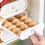 Egg Storage for Refrigerator, Egg Holder for Kitchen Countertop, Plastic Egg Container for Fridge, Egg Dispenser for 18 Eggs (2Pack, White) 1