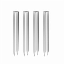 Rose Archs Ground Anchors, Set of 4 for Rose Archs Fixings, U Shape Alloy Steel Ground Anchors Silver