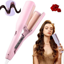 Hair Styling Tool with Negative Ionic Technology, 3-in-1 Crimper Waver & Curling Iron for Women, Professional Hair Crimper with Ionic Care