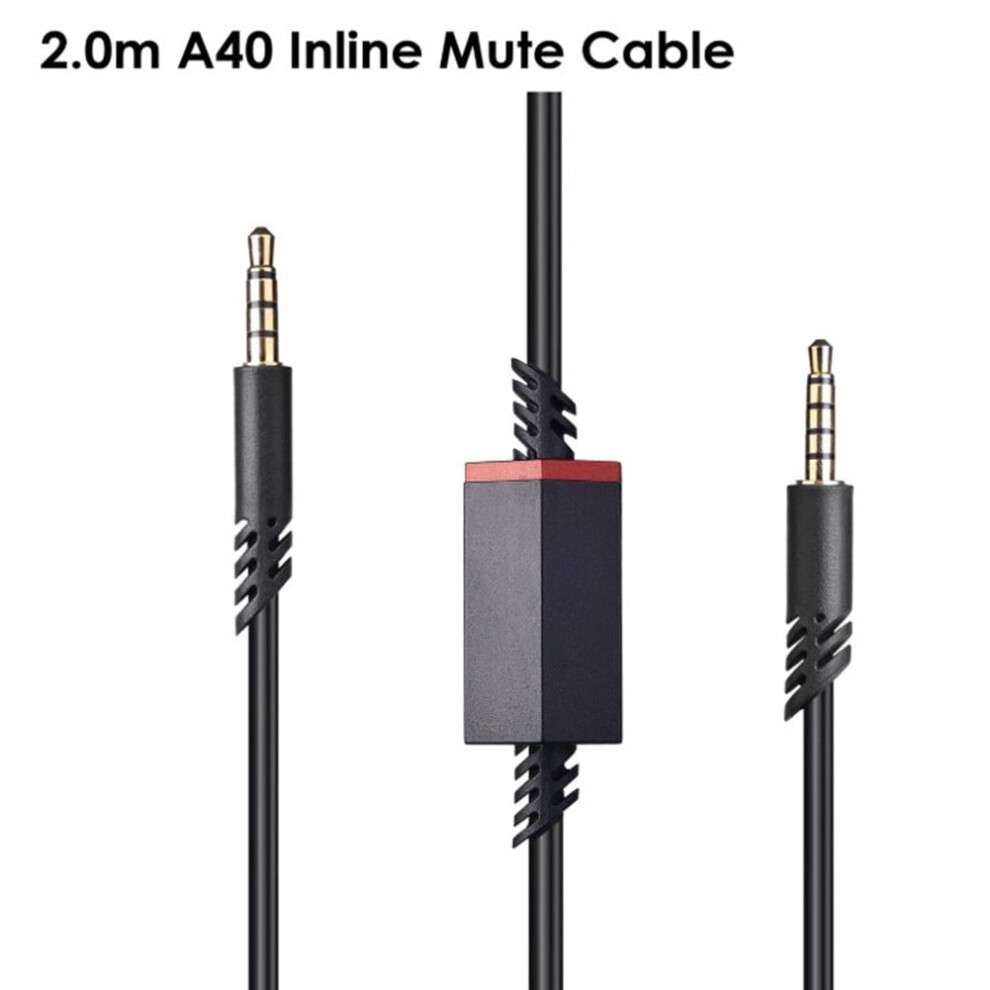 1 Pcs For-Compatible With Logitech For-Astro A10 A40 A50 Tr Mixamp Gaming Headset Cable 2 Meters 3.5Mm Audio Line For Gaming Replace Parts 9327961751491