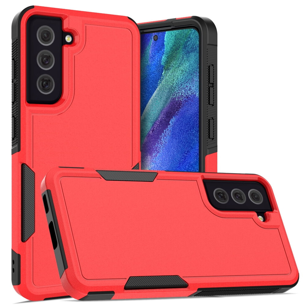 Defender Case For Samsung Galaxy S21 Fe 5G Â Heavy Duty, Dustproof, Shockproof, Non-Slip Rugged Cover, Red 9327961751675