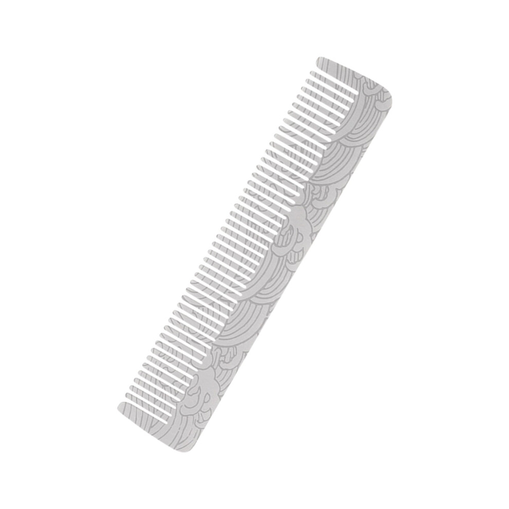 Unisex Compact Stainless Steel Beard And Mustache Comb For Men Travel Friendly Styling Combs Hairdressing Grooming Tool