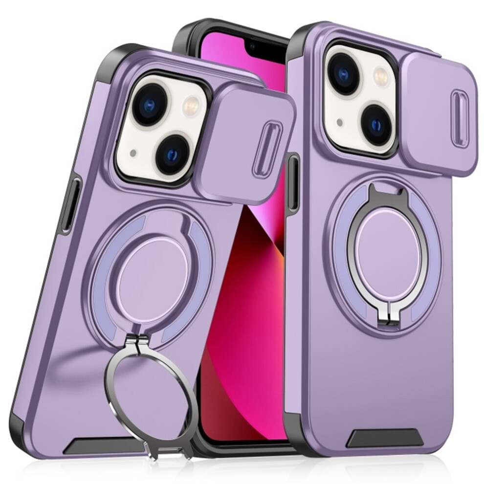 Shockproof Iphone 13 Case With Slide Camera Cover Purple 975221409645