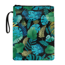 Tropical Leaf Jungle Polyester Fabric Book Cover Sleeve for Friend Classic for Bible or Book Washable