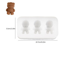 Lena Bear Silicone Mold Sitting Standing Four Grid