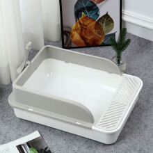 Semi-Enclosed High-Sided Cat Litter Box with Removable Cover, Splash-Proof & Extra Large – Easy-Clean, Odor-Resistant for Kittens & Adult Cats