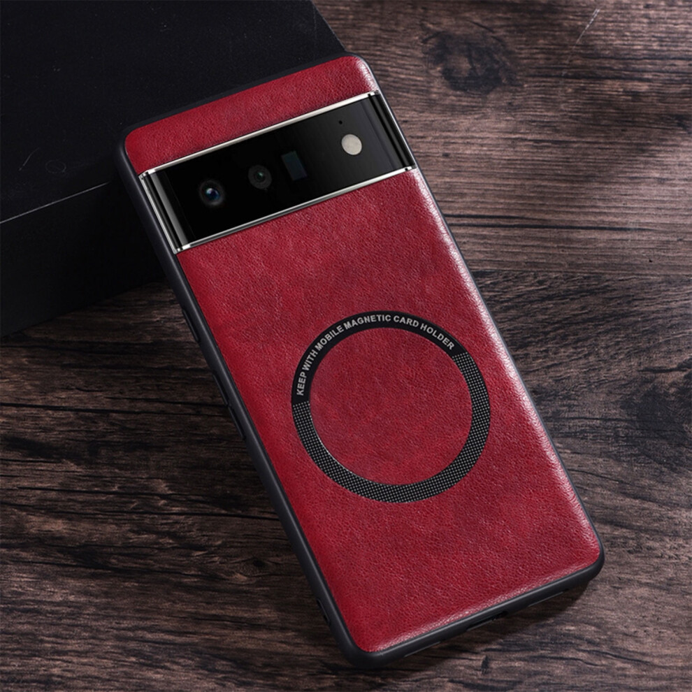 Google Pixel 6 Magsafe Case Â Compatible With Magsafe Charging, Pu Leather + Tpu, Drop & Scratch Resistant, Thin & Lightweight, Red 9353595662537