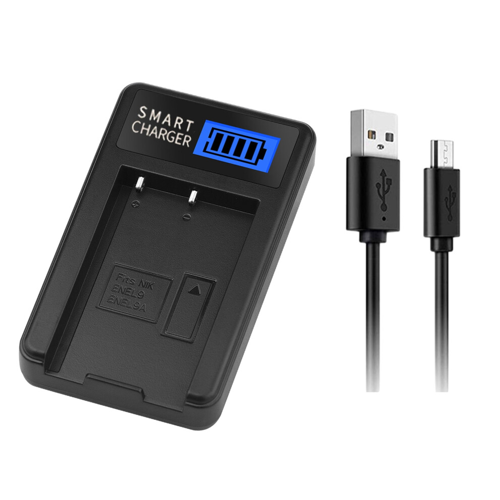 En-El9 En-El9a Battery Charger Battery Lcd Usb Charger Single Battery Charging Dock For D40 D40x D60 D3000 D5000 9353595663374