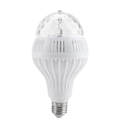 Περιστρεφόμενο LED strobe, φως μπάλας ντίσκο με λαμπτήρα πάρτι που ενεργοποιείται με