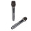 2pcs Wireless Microphone Set, 50-100m Range, LED Display, Grey 13
