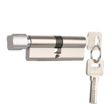 Cilindro de fechadura Euro, cilindro de fechadura reforçado para portas, ideal para reformas residenciais. Orifício para chave com ponta antirroubo