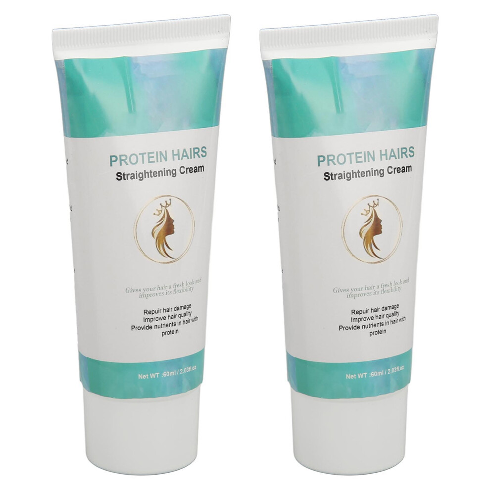 Cream Protein Correcting Hair Straightening 60Ml X 2 Nourishing Smooth Frizz