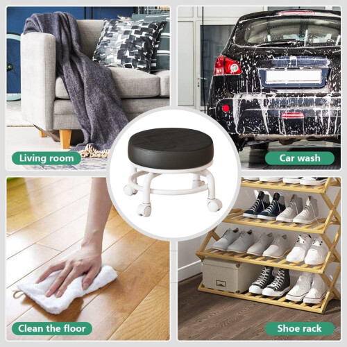 Praktische Wohnzimmermöbel: Hocker, Schwarz (1er-Set) 2