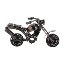 Decorazioni vintage per moto, sculture in metallo di motociclette per accenti unici sulla scrivania, moto da collezione come modello di veicolo