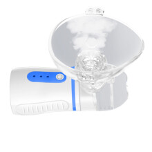 Inhalateur portable pour enfants et adultes – 3 niveaux, silencieux, auto-nettoyant, bleu