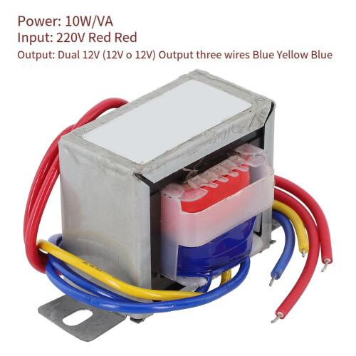 Mosiee strømtransformator 220V til 12V-0-12V/24V-0-24V10W 2