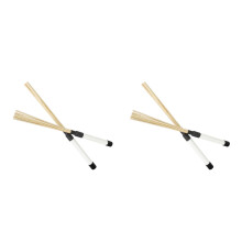 2Paires Balais De Batterie En Bois Accessoires Pour Musiciens