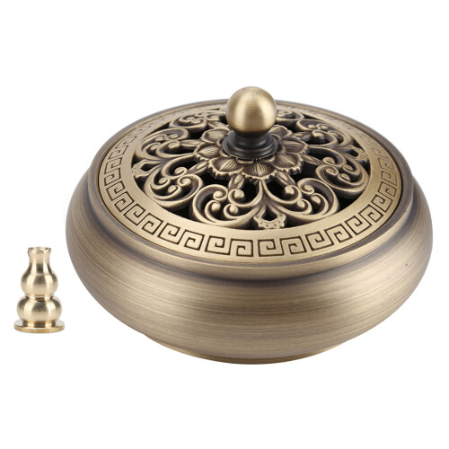 Decorative Art Piece Copper Incense Burner Exquisite Workmanship Corrosion Resistant Rust Proof Non Fading Multi Function Fireproof Cotton High 2