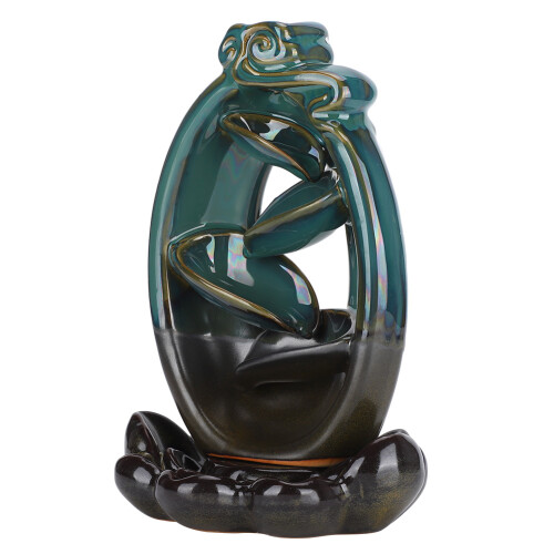 Ceramic Incense Burner Backflow Waterfall Exquisite Workmanship Celestial Moon Design Symbolic Design Dual Functionality Elegant Decor Gift Idea 1