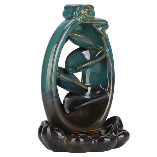 Ceramic Incense Burner Backflow Waterfall Exquisite Workmanship Celestial Moon Design Symbolic Design Dual Functionality Elegant Decor Gift Idea 2