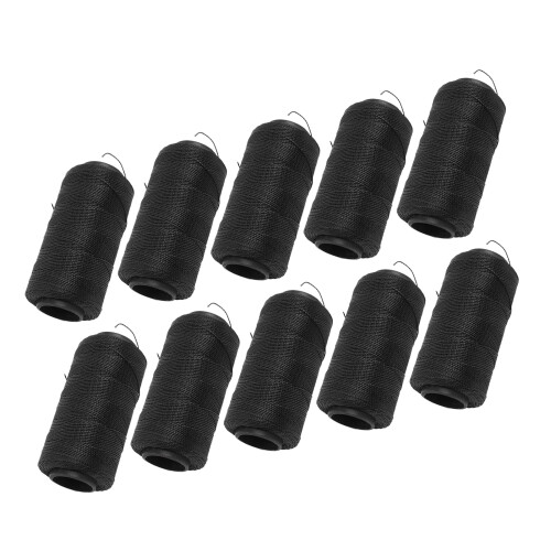 10Pcs Nylon Elastic Thread Black 10.6x5.2cm DIY