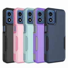 Capa resistente azul de dupla camada para Motorola Moto G Play4G2024 – Proteção de nível militar, capa protetora à prova de choque.