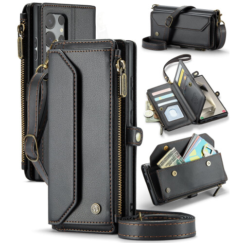 Θήκη ShieldPlus Wallet για Samsung Galaxy S24Ultra – Μαγνητική θήκη Flip Folio από PU δέρμα με 10 υποδοχές