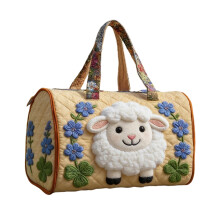 Willtoo Dog Cat gewatteerde reistas voor dames, vintage weekendtas met hondenprint, gewatteerde reistas met rits voor de sportschool en op reis