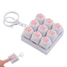 Geluidstoetsenbord Fidget Toy, Fidgettoetsenbord voor stressverlichting, Geluidstoetsenbord Fidget Clicker voor kantoor, school, reizen,
