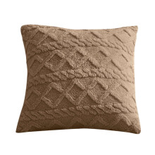 Capas de Almofada Decorativas de Primavera 45x45cm com Estampa Geométrica em Jacquard e Pelúcia