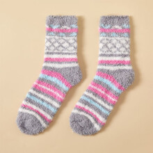 Willtoo Valentinsdags-sokker for kvinner Fluffy kvinner Koselige sokker Varme tøfler Hjemmesokk for kvinner