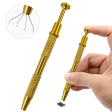 Herramienta extractora de circuitos integrados con pinzas de acero inoxidable de 4 puntas para objetos pequeños, chips y perlas – Compatible con