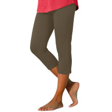 Women's Capri Leggings Khaki Knee-Length Casual Summer