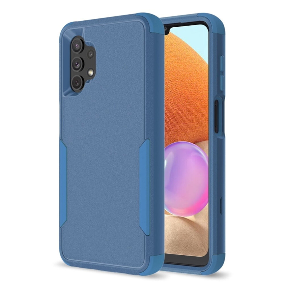 Heavy Duty 3-Layer Bumper Case For Samsung Galaxy A32 5G 6.5", Shockproof & Dropproof, Full Rubber Armor, +Mint Blue 9340959411177