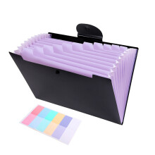 12-kieszeniowy organizer na dokumenty w kształcie harmonijki (12,99 x 9,45 cala), format Letter, przenośna teczka na dokumenty z polipropylenu do