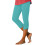 Women's Sky Blue Capri Leggings Lightweight Elastic 1