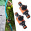 2x Gartenschlauch-Absperrventil-Rohradapter mit Schnellschalter, Kunststoff, orange 1
