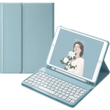 Galaxy Tab S10+/S9+/S9FE+/S8+/S7+/S7FE 12,4" hoesje met afneembaar draadloos toetsenbord en S Pen-houder, roze — Compatibel met Galaxy Tab
