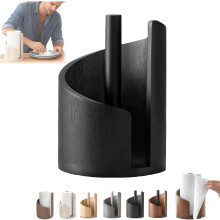 Mountain Paper Towel Holder, 2026 New, Mango Wood and Iron Base, One-Handed Operation, Fits Jumbo Rolls, for Kitchen and Bathroom, Brown