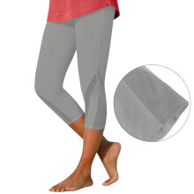 Capri leggings nőknek2026 Lezser Hálós Mintás Térdig Érő Leggings Nyári Rövid Nadrág Kényelmes Rugalmas Leggings Szürke Capri Leggings