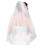 Women's White Wedding Veil with Comb 2-Tier Short 1