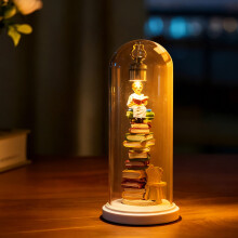 Luminária Noturna LED em Resina com Livros Empilhados e Manchas – Luminária 3D em Miniatura para Amantes de Livros, Compatível com Alimentação