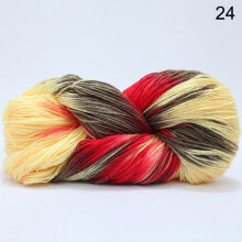 ATJIA Dyed Acrylic Wool Yarn Four Strand DIY Woven Knitting Sweater Sock Scarf Colorful Crochet Yarn Sewing