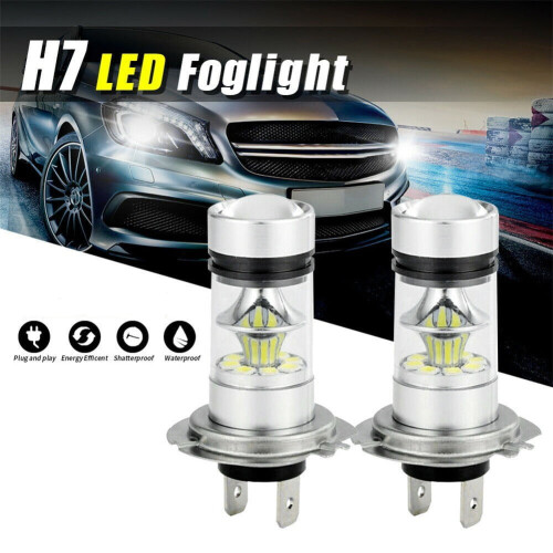 2 τεμάχια κιτ μετατροπής προβολέων H7LED Λαμπτήρες υψηλής χαμηλής δέσμης 100W